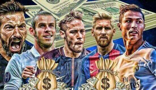 足壇周薪最高的10大球星, C羅跌出前5內馬爾第2, 第1成笑料